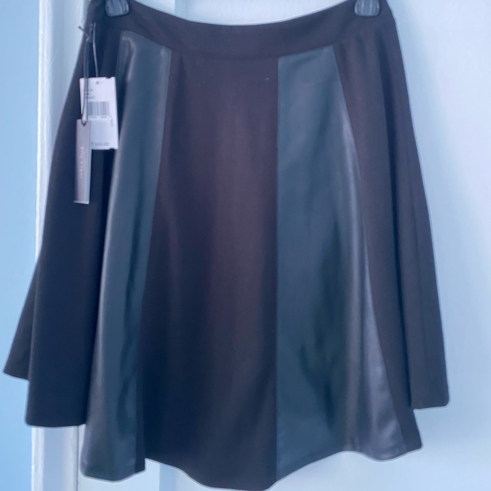 Black Faux Leather Skirt